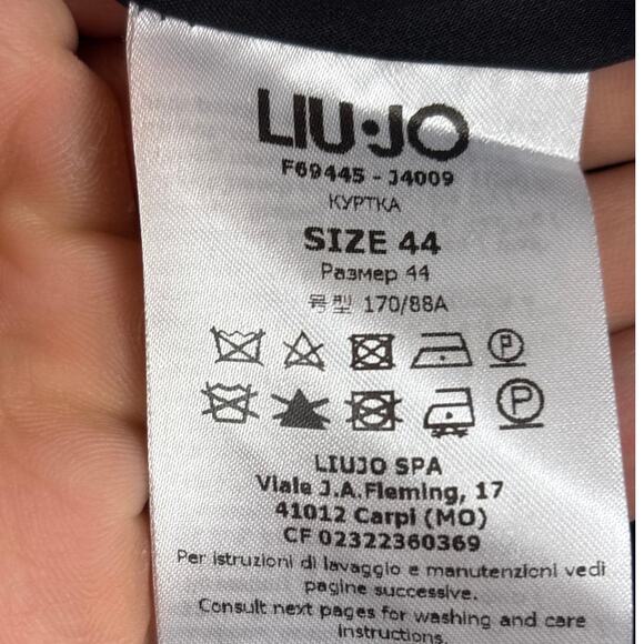 Liu Jo Women’s 10 Gray Black Plaid Viscose Linen Italian Button tailored Blazer - Picture 7 of 8